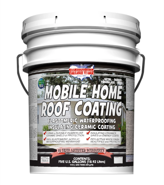 MOBILE HOME ROOF COATING™ Elastomeric Ceramic Roof Coating 10 Year Warranty
