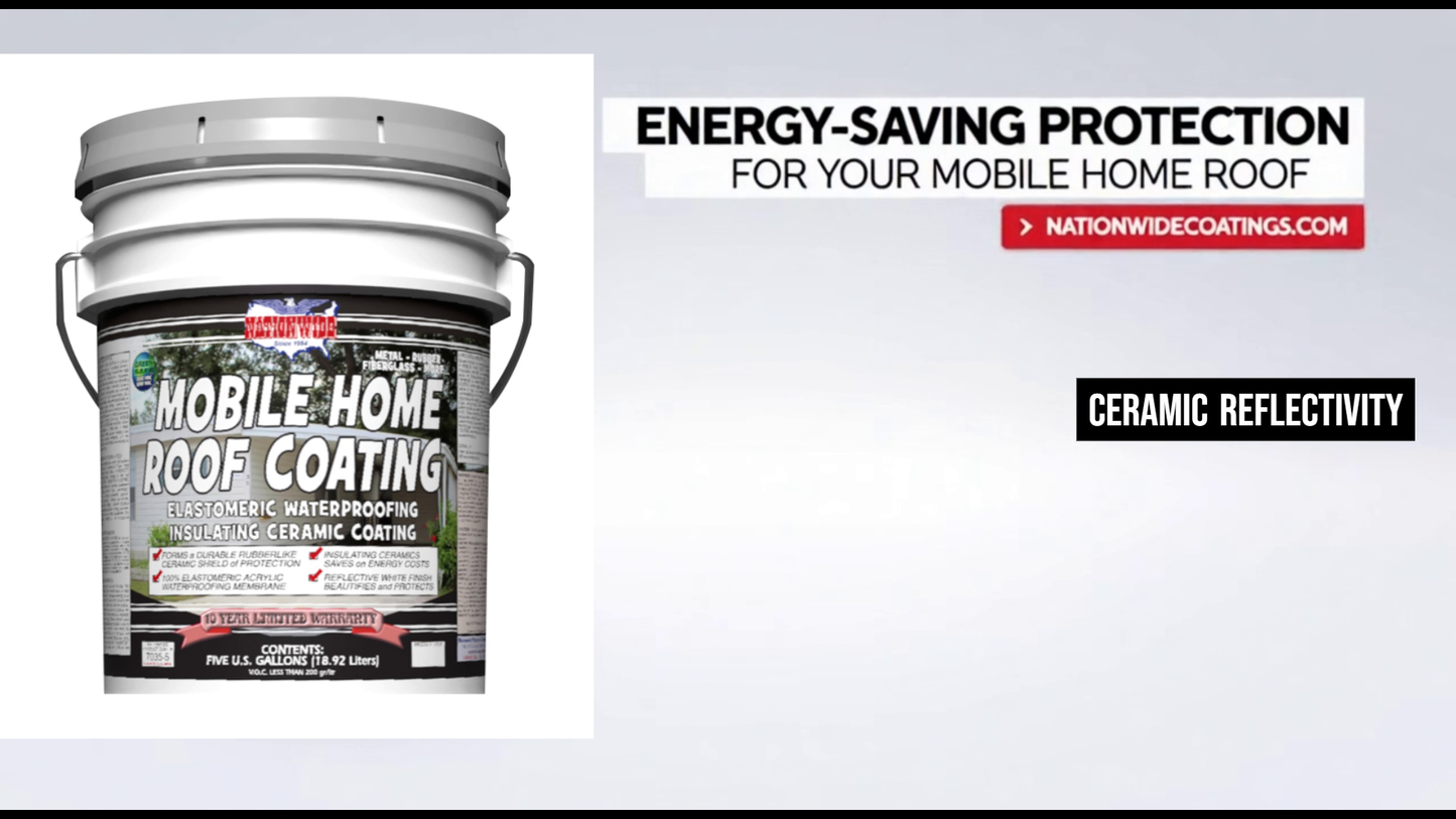 MOBILE HOME ROOF COATING™ Elastomeric Ceramic Roof Coating